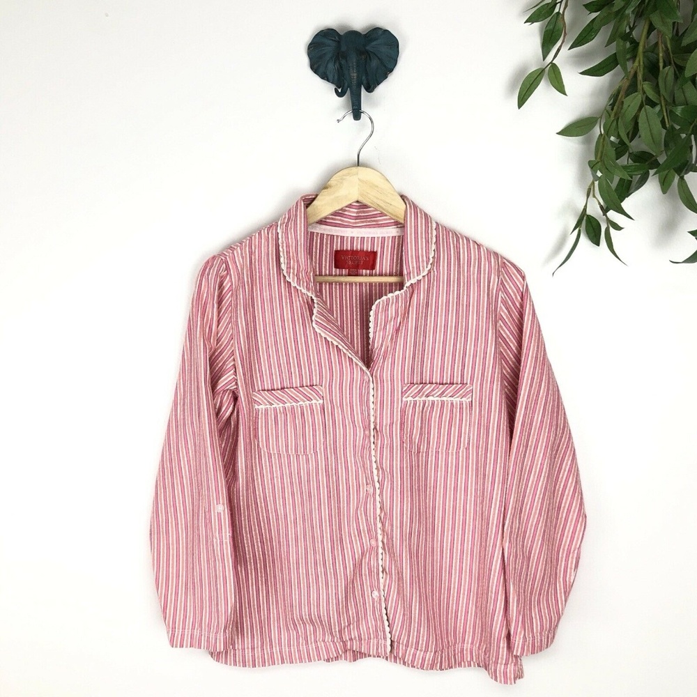 Victoria Secret Pink Metallic Striped Sleep Shirt